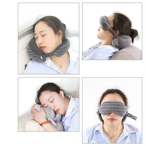 Foldable U-Shape Travel Neck Pillow | Soft Portable Neck Support Cushion | ูุณุงุฏุฉ ุฑูุจุฉ ูุงุจูุฉ ููุทู alternate view