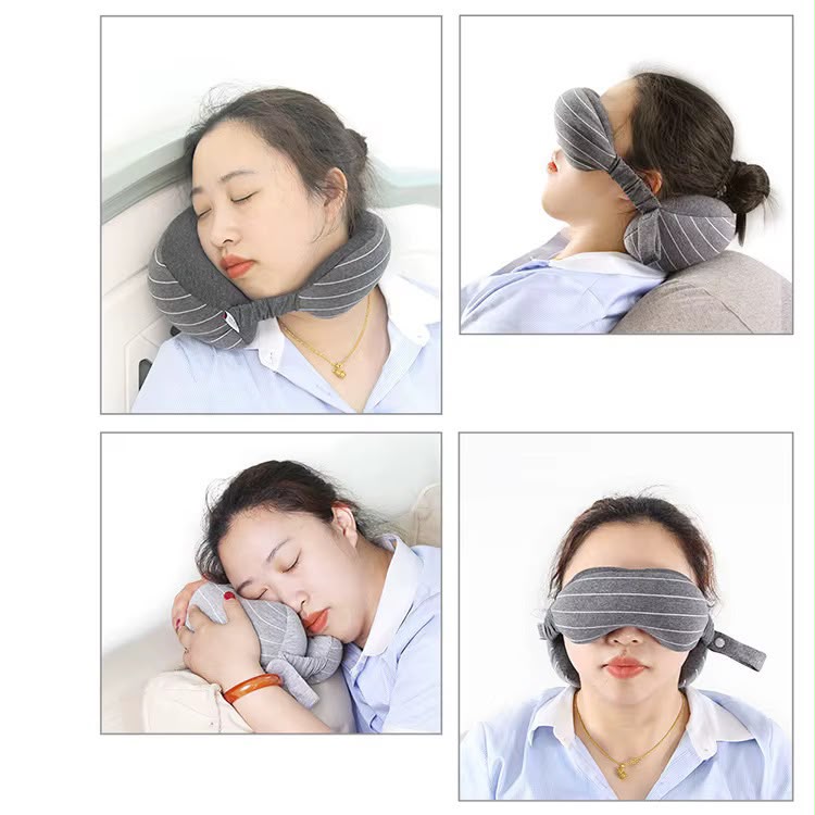 Foldable U-Shape Travel Neck Pillow | Soft Portable Neck Support Cushion | وسادة رقبة قابلة للطي