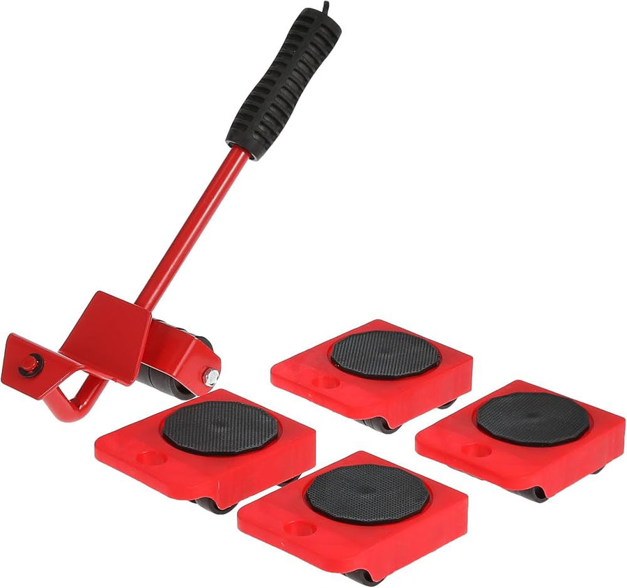 Furniture Mover Roller Set with Lifting Bar | 5-Piece Heavy Duty Moving Helper Kit | أداة تحريك الأثاث