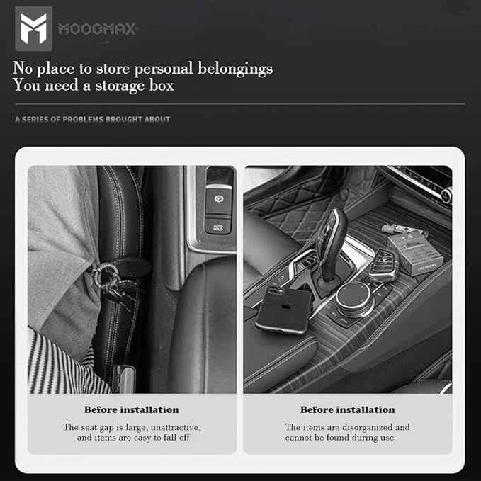 Car Seat Gap Organizer Storage Box – Large Capacity Console Side Pocket