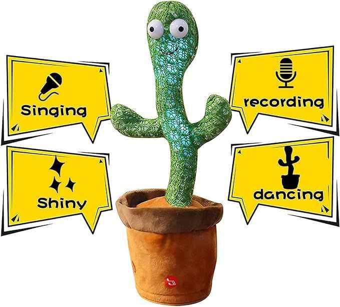 Dancing Cactus Toy โ Singing, Mimicking & Battery-Operated Kids Toy