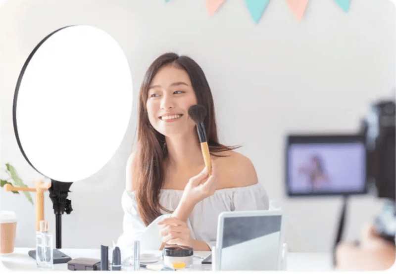 Selfie Light Ring with Tripod Stand โ Multi-Color LED (PF-45)