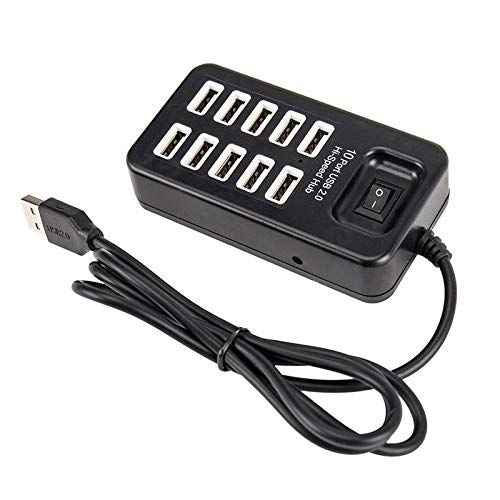 10-Port USB Power Hub – Charge 10 Devices Simultaneously