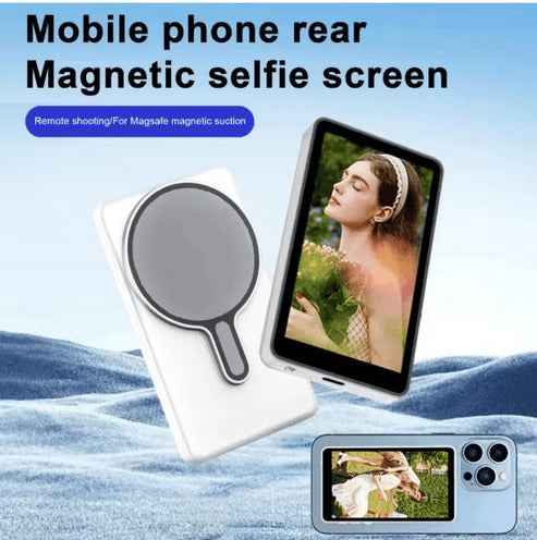 Magnetic Selfie Screen – 4" HD Vlogging Monitor with Bluetooth Remote