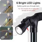 عصا مشي قابلة للطي مع ضوء LED - أداة مساعدة على الحركة قابلة للتعديل 2