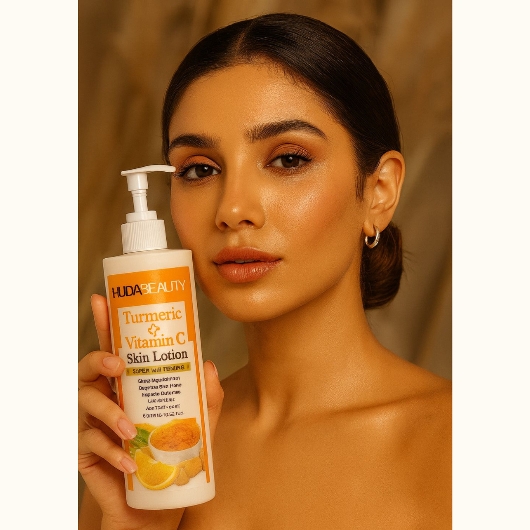 Huda Beauty Turmeric + Vitamin C Body Lotion - Majlismart