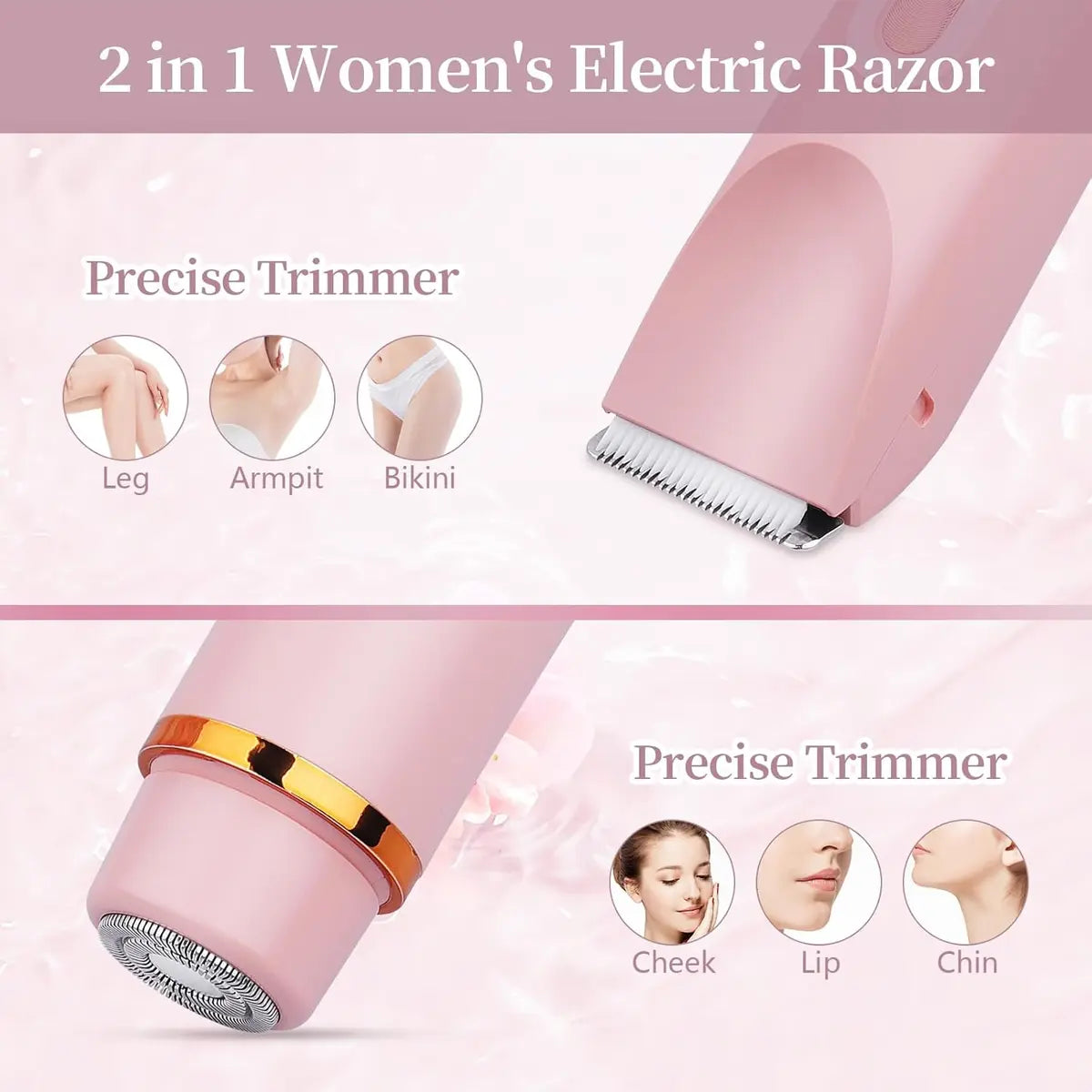 2 in 1 Dual Head Shaver Women