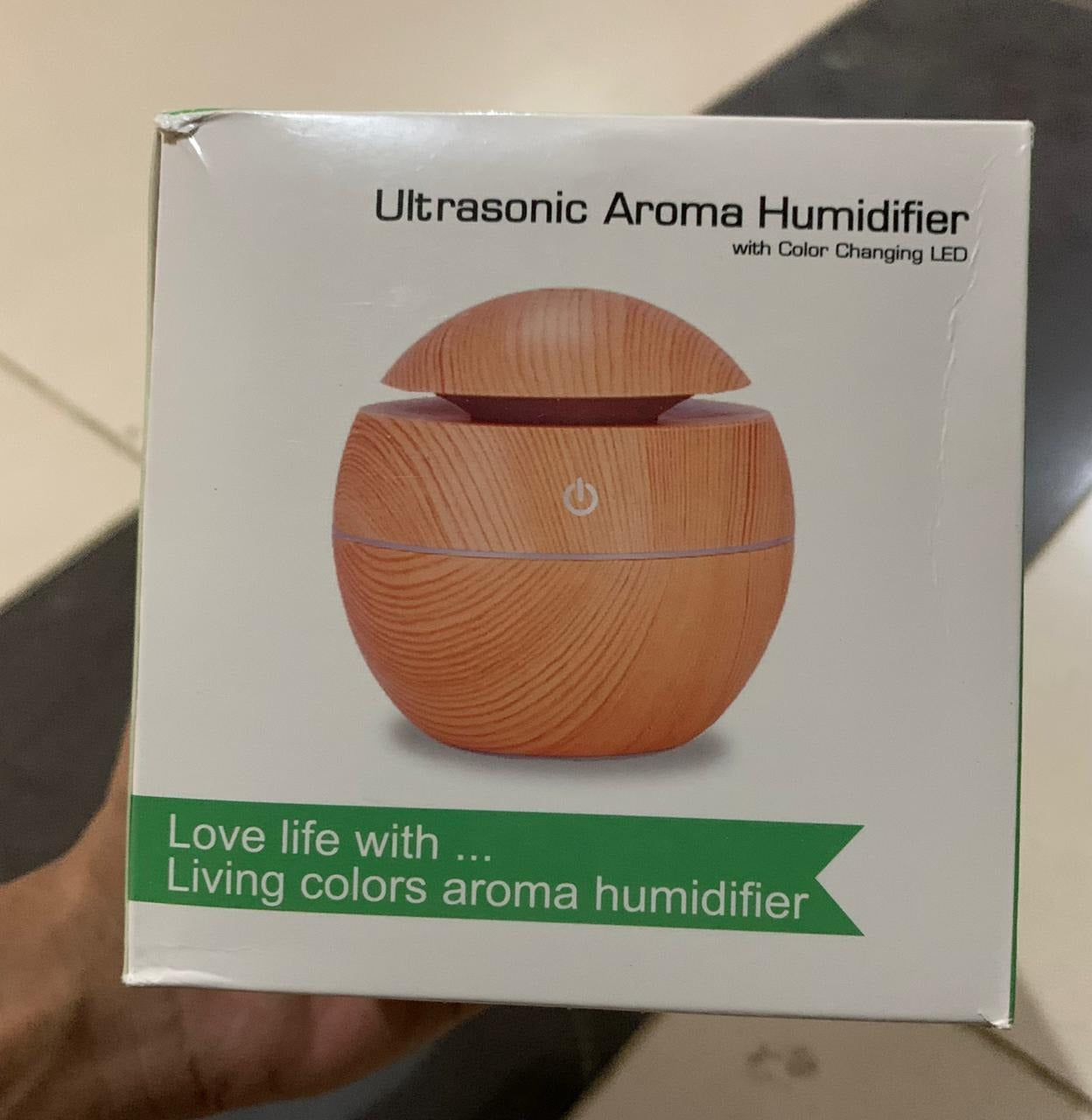 Portable Ultrasonic Air Humidifier & Purifier – Wood Grain Cool Mist Aroma Diffuser for Home, Office & Car