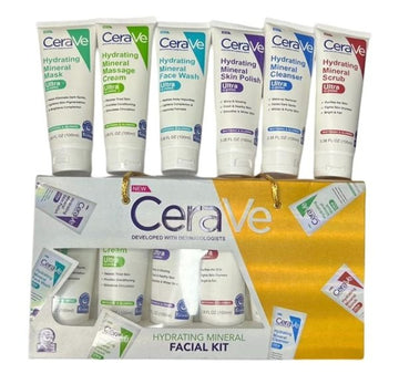 CeraVe 6 In 1 Hydrating Mineral Facial Kit For Deep Cleansing, Brightening And Glowing Skin