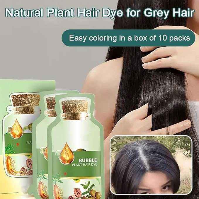 Bubble Plant Hair Dye – Natural Herbal Formula, Nourishing & Non-Irritating