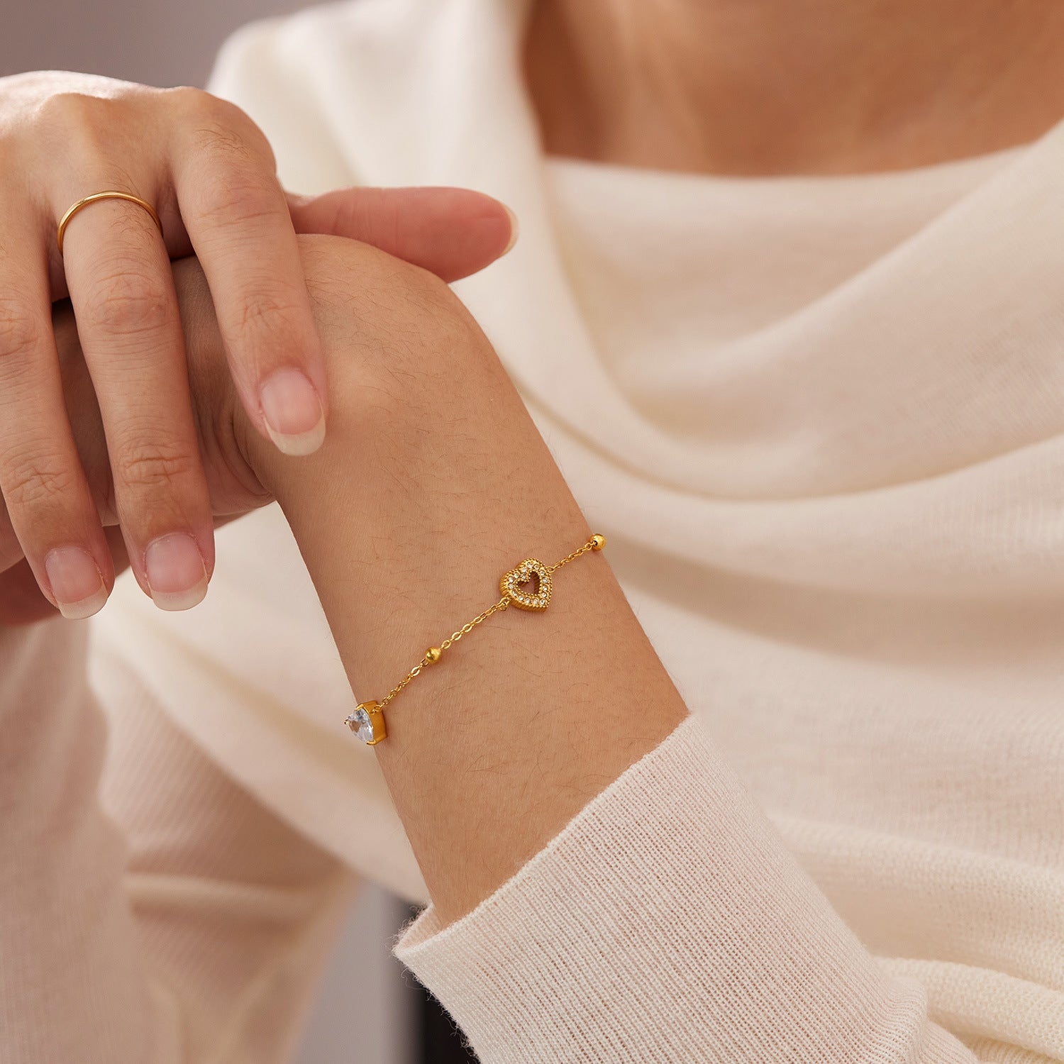 Gold Heart Bracelet