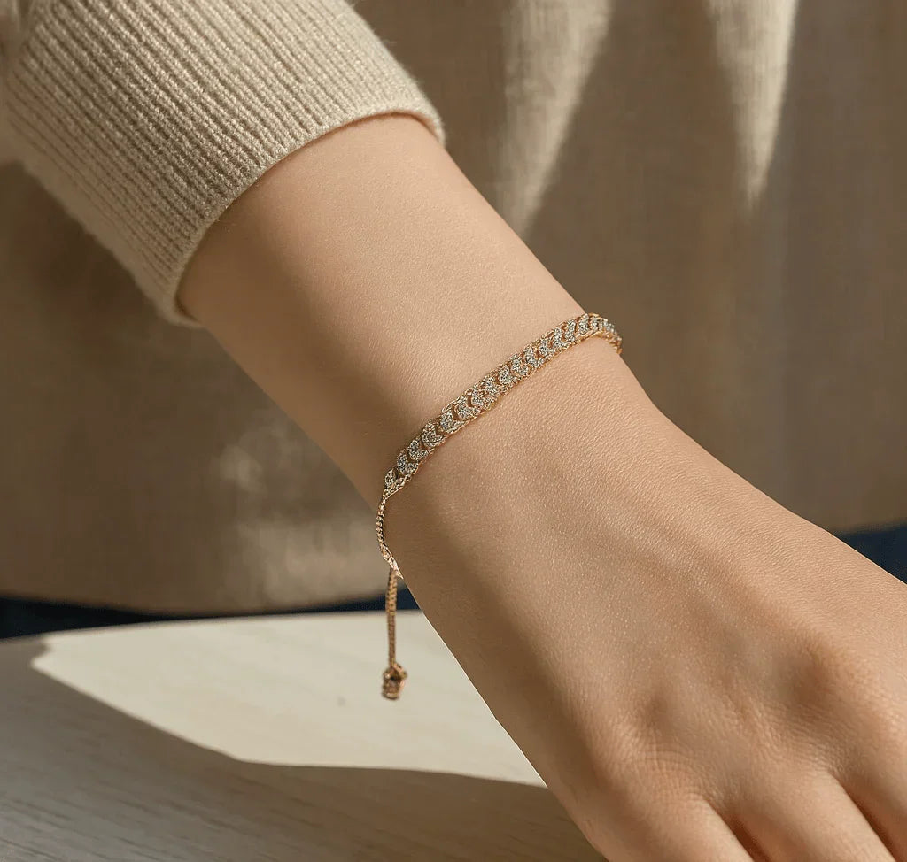 Adjustable Cubic Zirconia Bracelet