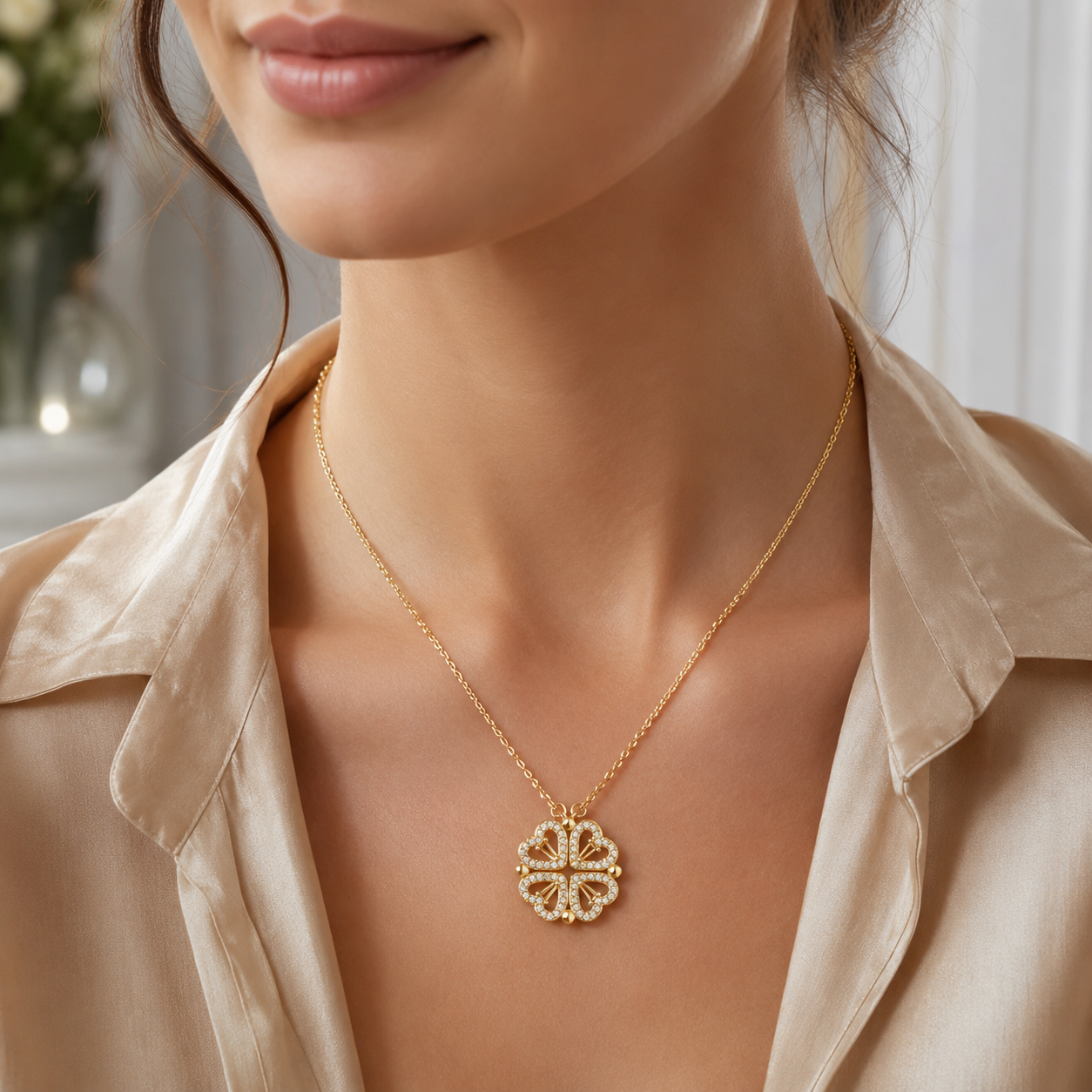 Four-Leaf Clover Necklace - Majlismart