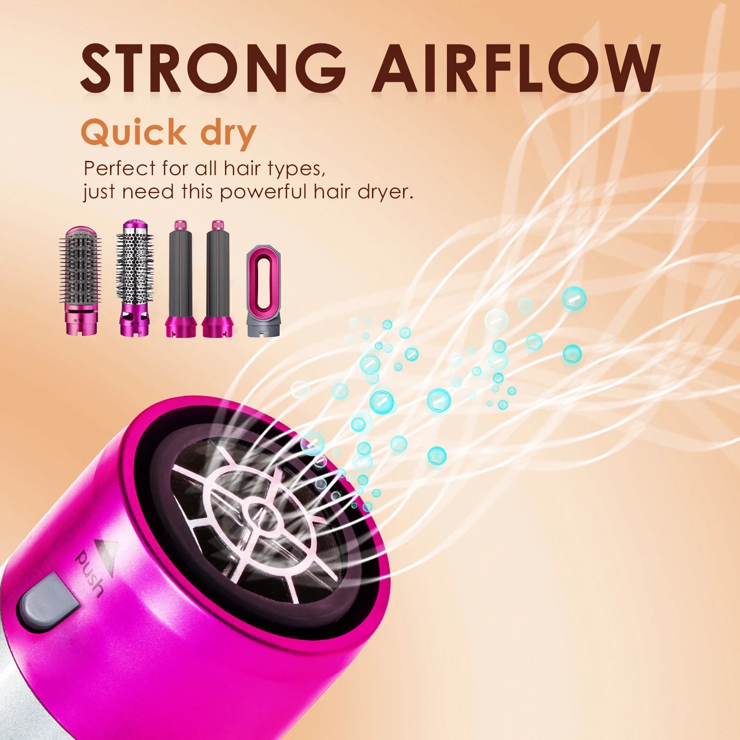 5 in 1 Hair Dryer Brush - Majlismart