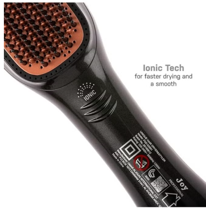 Joy Professional 2-in-1 Hair Styling Brush | Hot Air Dryer & Hair Straightener
