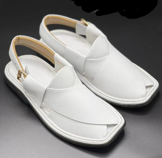 White Zalmi Chappal
