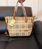 Burberry Inspired Tote Shopper Bag | Classic Check Design | 46×16×29cm 5