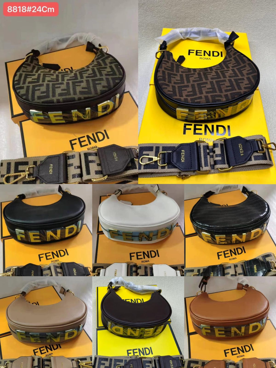 Fendi 8818 Inspired Handbag | Premium Structured Bag with Box | 24cm