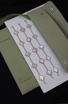 VanCleef & Arpels Vintage Alhambra Bracelet – 5 Motifs | 18K Gold Plated | Mother of Pearl 4