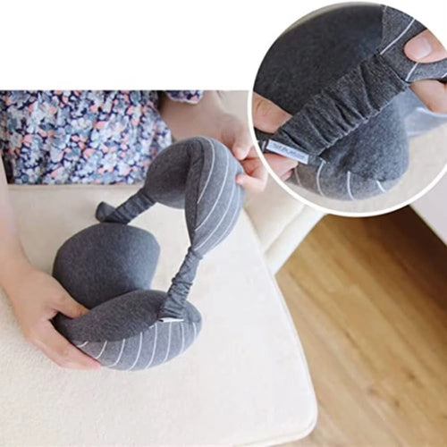Foldable U-Shape Travel Neck Pillow | Soft Portable Neck Support Cushion | وسادة رقبة قابلة للطي