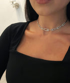 Messika Move Link Diamond Choker Necklace | White Gold Plated 2
