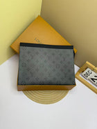Monogram Canvas Men's Clutch Pouch | Luxury Designer-Style Zip Pouch with Gift Box | حقيبة كلاتش رجالي مونوغرام 4