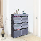 12-Cube Modular Shoe Rack Cabinet with Flip Doors 1