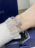 V-Shape Zircon Cuff Bangle | Teardrop Pave Stone Bracelet for Women 1