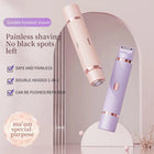 2-in-1 Dual-Head Electric Body Shaver for Face & Body - Pink 6