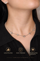 Lunara Heart Necklace & Earrings Set | طقم قلادة وأقراط لونارا 2