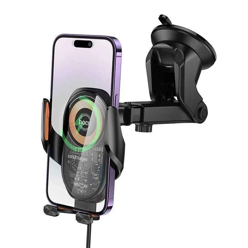 Hoco – Wireless Charging Car Holder 15W Auto-Clamp