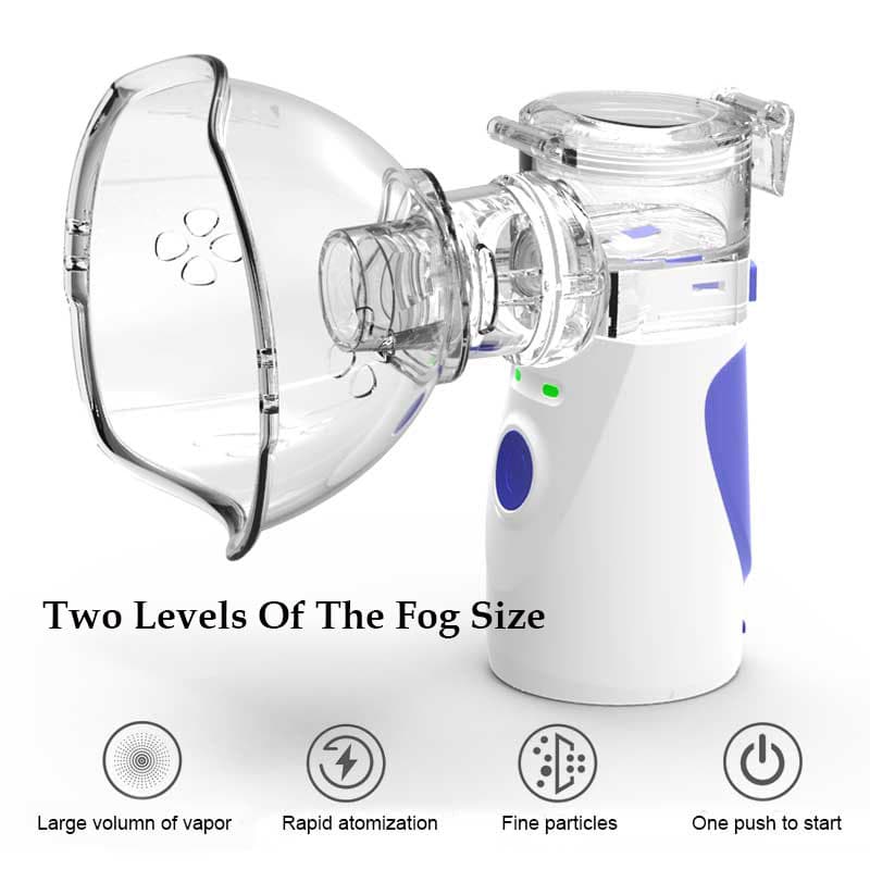 Mini Handheld Portable Inhale Nebulizer - Silent Mesh, Adult &amp; Kids