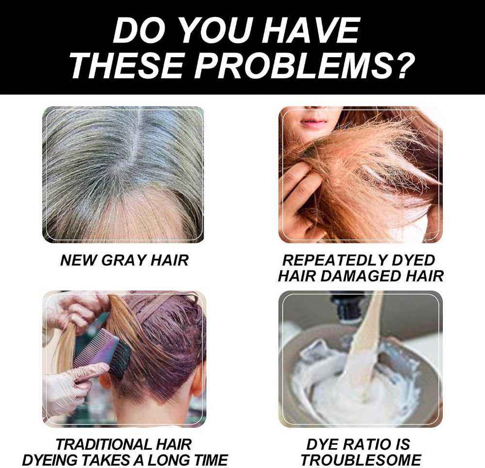 Black Fruit Hair Dye Cream – Natural Herbal Formula, Long-Lasting Color