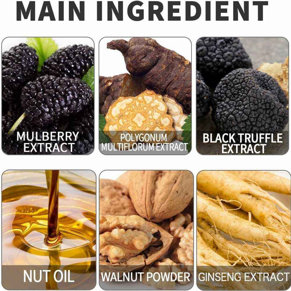Black Fruit Hair Dye Cream – Natural Herbal Formula, Long-Lasting Color