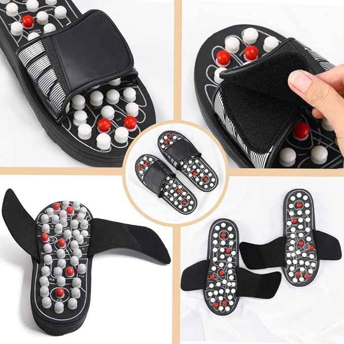 Massage Slippers – Rotating Acupressure Foot Massager, EVA Material