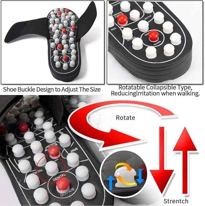 Massage Slippers – Rotating Acupressure Foot Massager, EVA Material