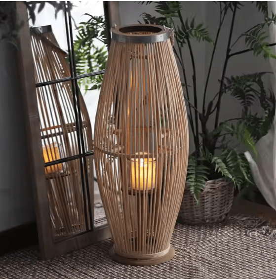 Rattan Woven Lantern Candle - Majlismart