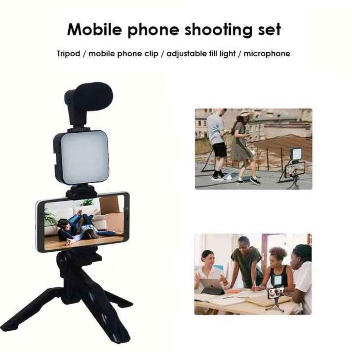Smartphone & Camera Vlogging Studio Kit – Cold Shoe Mount, Multi-Angle Rig