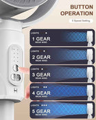 Standing Bedroom Fan – Multi-Speed, Adjustable, Quiet Operation 1