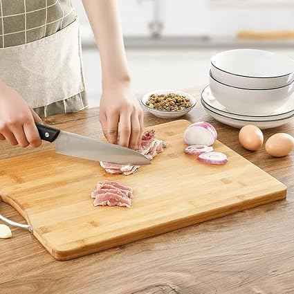 لوح تقطيع خشبي بمقبض | لوح تقطيع مطبخ من الخيزران الطبيعي